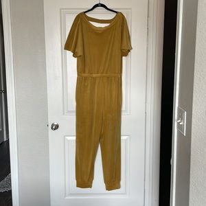 Anthropologie Saturday Sunday Velvet Jumpsuit